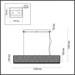 Odeon light 4926/48L L-VISION ODL24 481 золото/металл/хрусталь Люстра LED 48W 4000K 2452Лм PANTA  - 2 купить